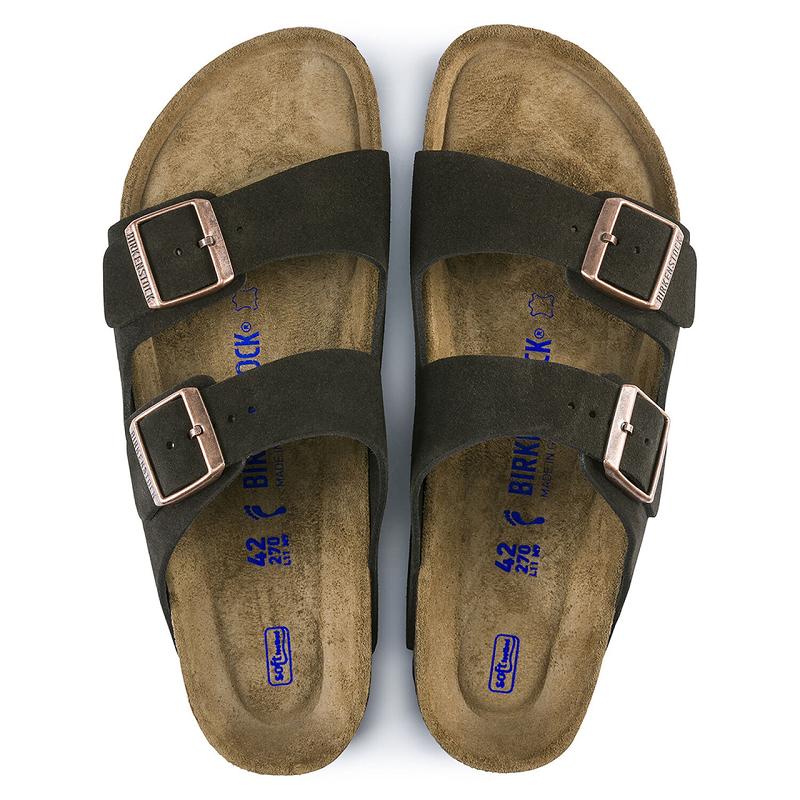 Birkenstock Soft Footbed Ruskind Arizona Herre Beige | DK 258GSO